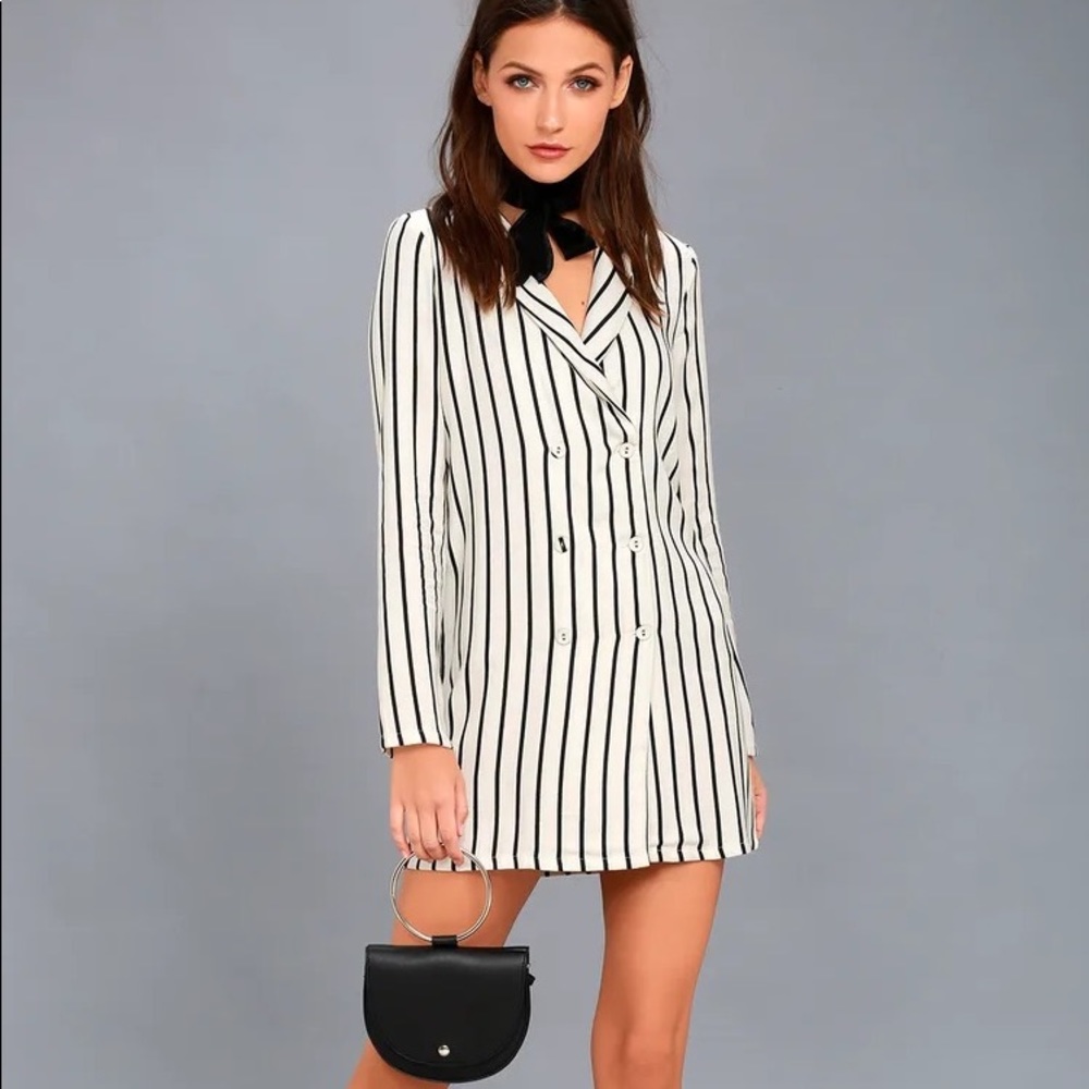 Amuse Society striped long blazer